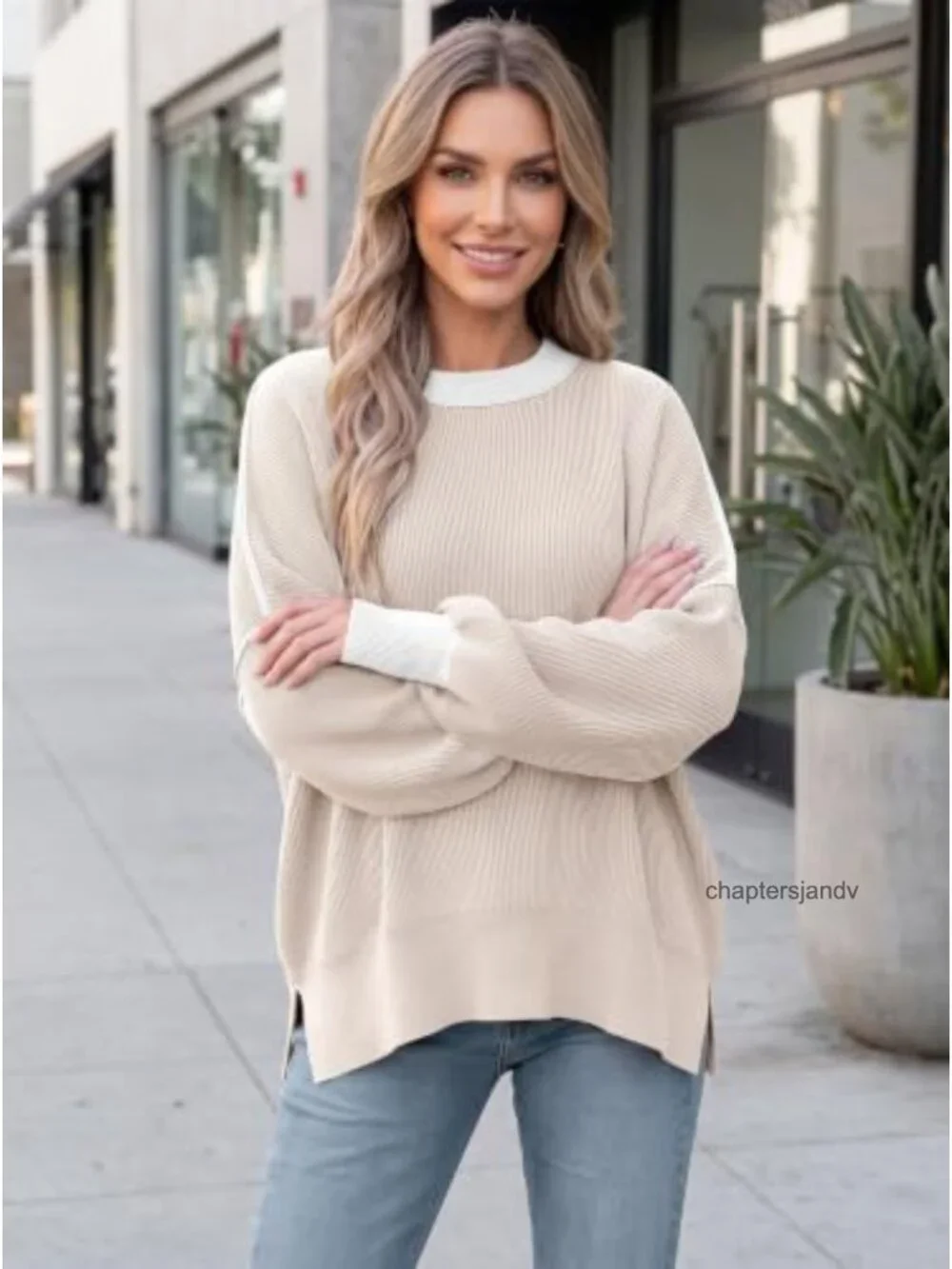 N/A oversized colorblock